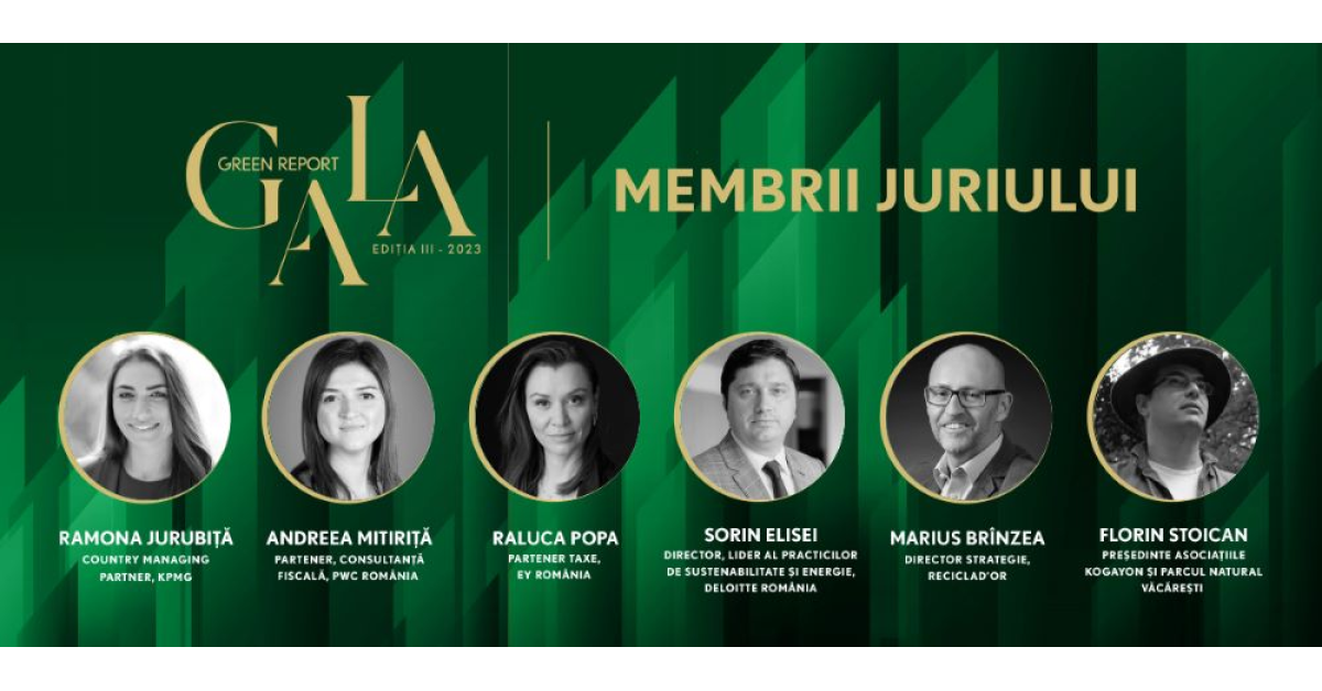 Specialisti de mediu si reprezentanti Big4 formeaza juriul Galei Green Report 2023
