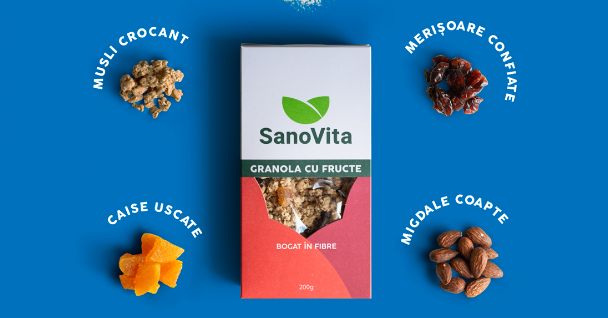 SanoVita lansează două noi produse în segmentul de musli și granola