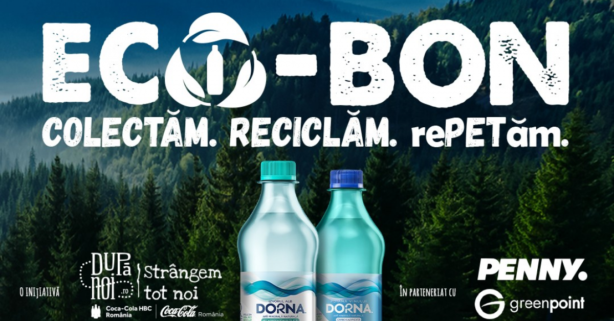 ECO-BON, proiect prin care se oferă tichete de cumpărături celor care reciclează PET-urile 
