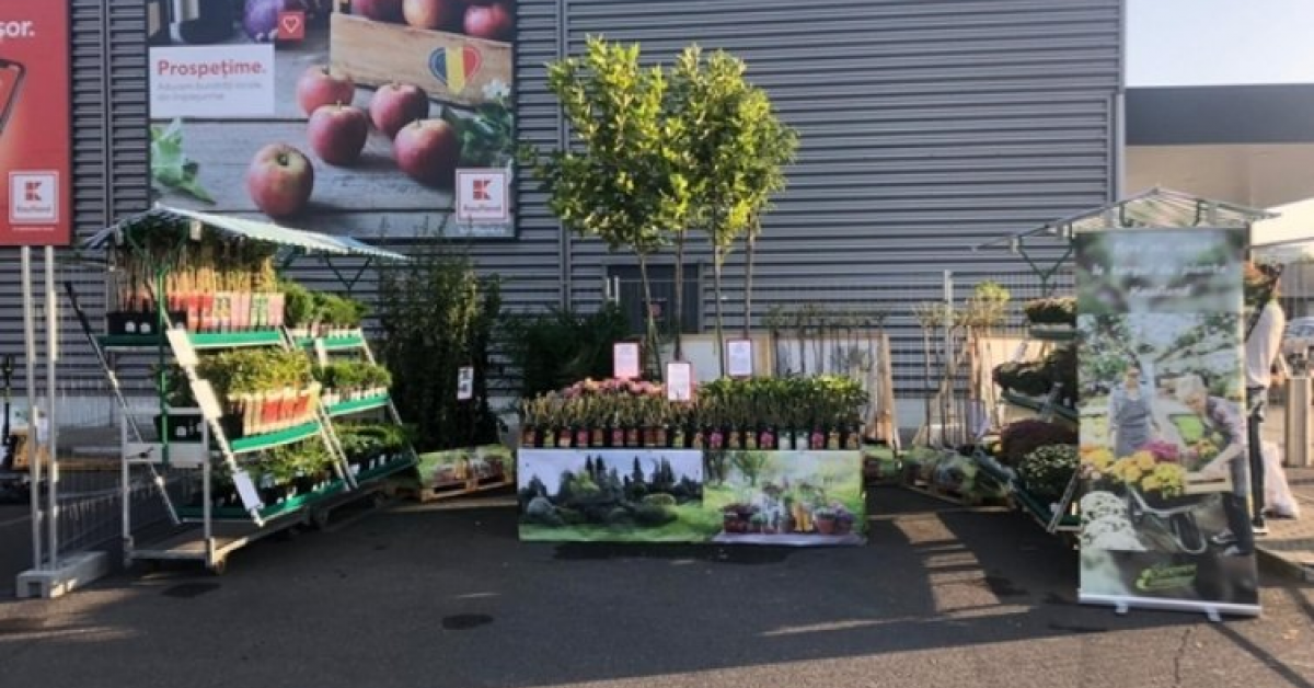 A inceput primul targ de plante, organizat in parcarile magazinelor Kaufland Romania