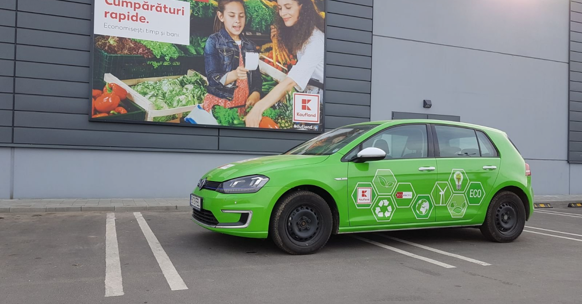 Kaufland aduce prima masina electrica intr-un campionat national de raliu