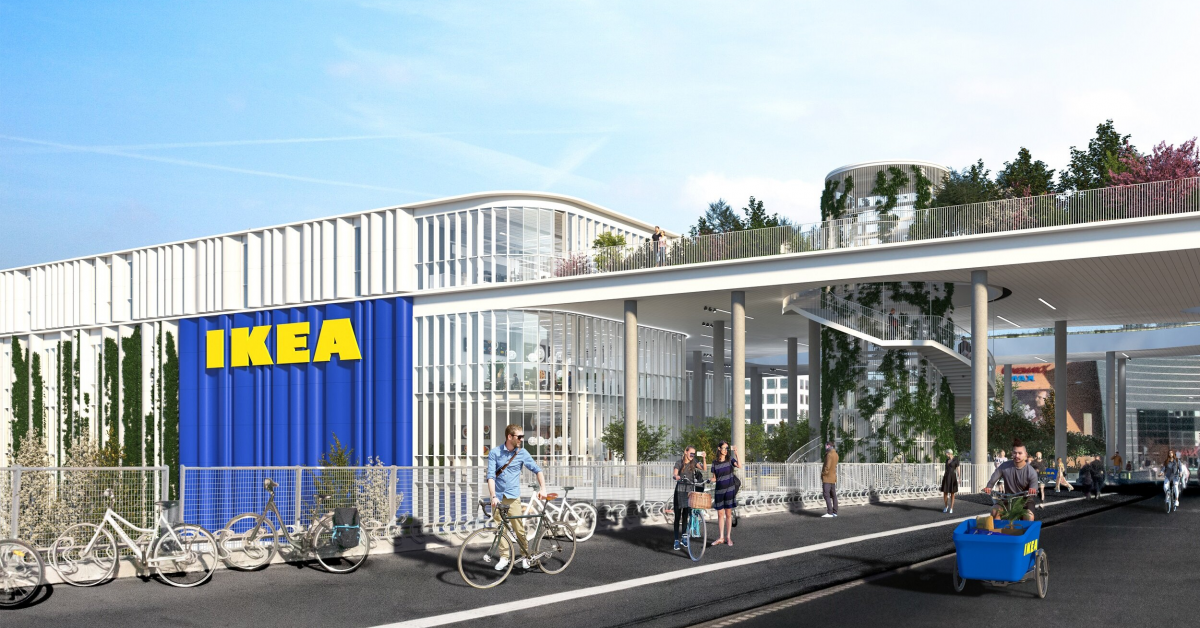  Ikea va construi un magazin sustenabil în Copenhaga, cu grădină pe acoperiș și copaci