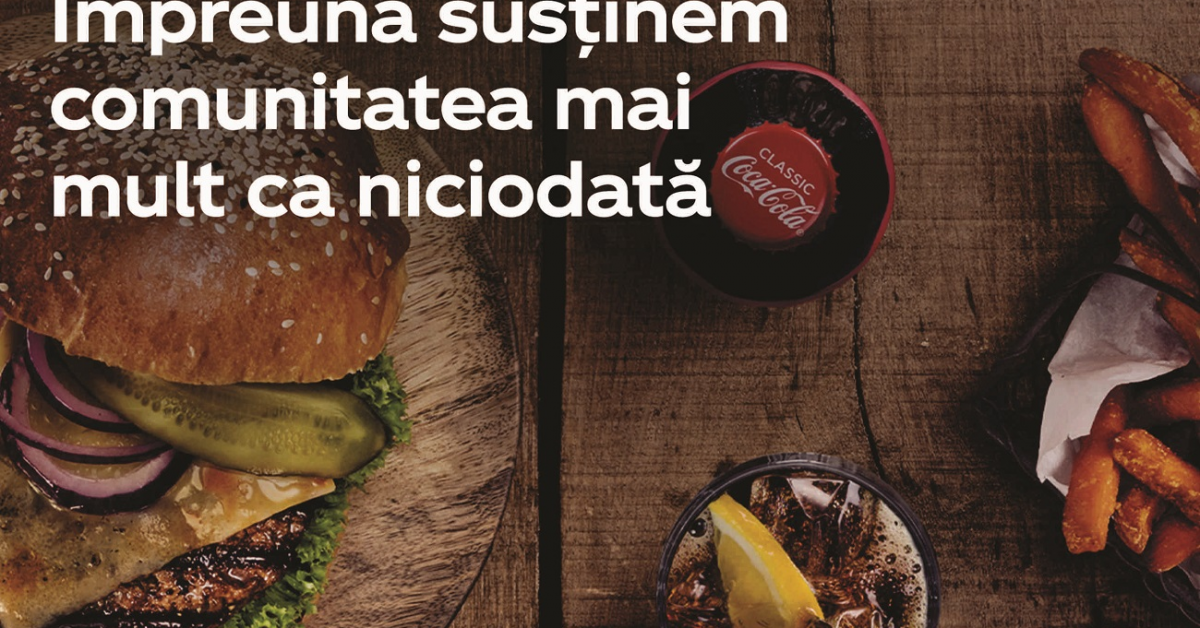 Sistemul Coca-Cola în România a lansat Meniul Faptelor Bune, o inițiativă de sprijin a personalului disponibilizat din HoReCa