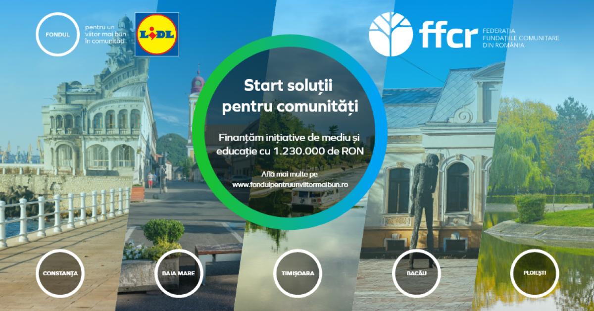 Lidl și Fundațiile Comunitare din România lansează programul de granturi în valoare de 1,2 milioane lei pentru inițiative civice în 5 orașe