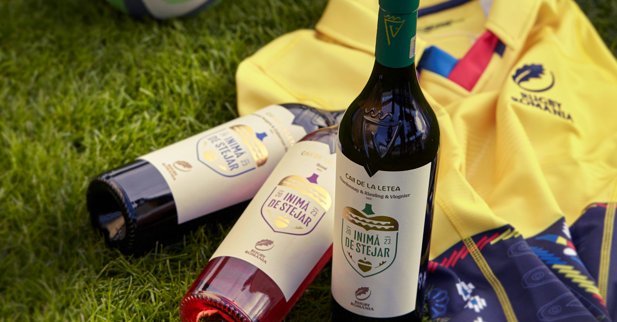 Caii de la Letea a lansat gama „Inimă de stejar”, vinul oficial al echipei naționale de rugby a României