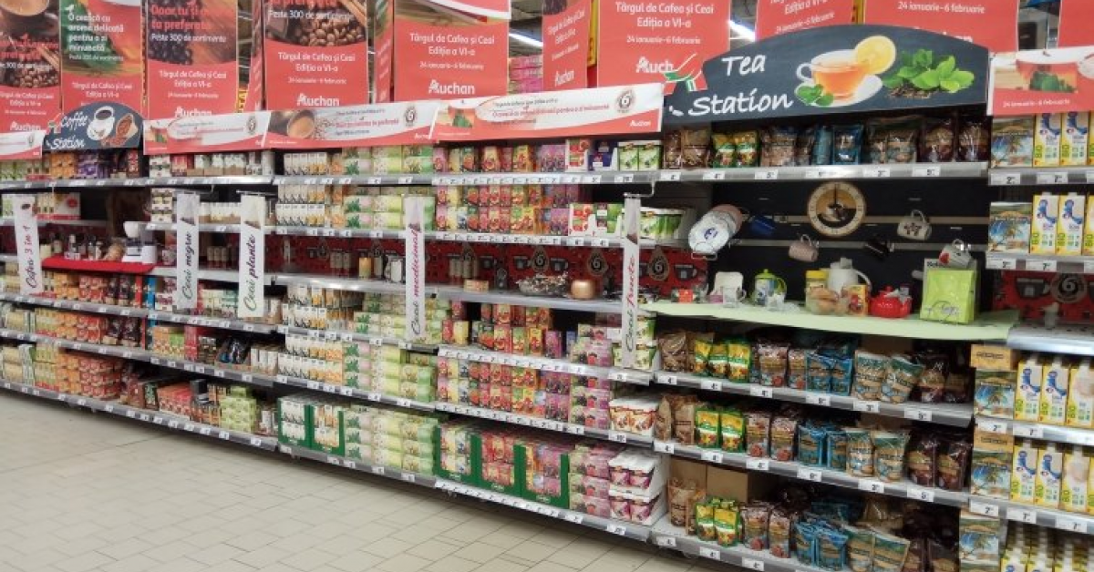 La Auchan a inceput Targul de cafea si de ceai