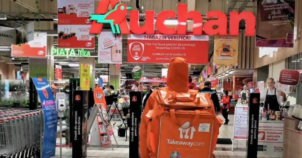 Auchan livrează prin Takeaway peste 40 de feluri de mâncare gătită