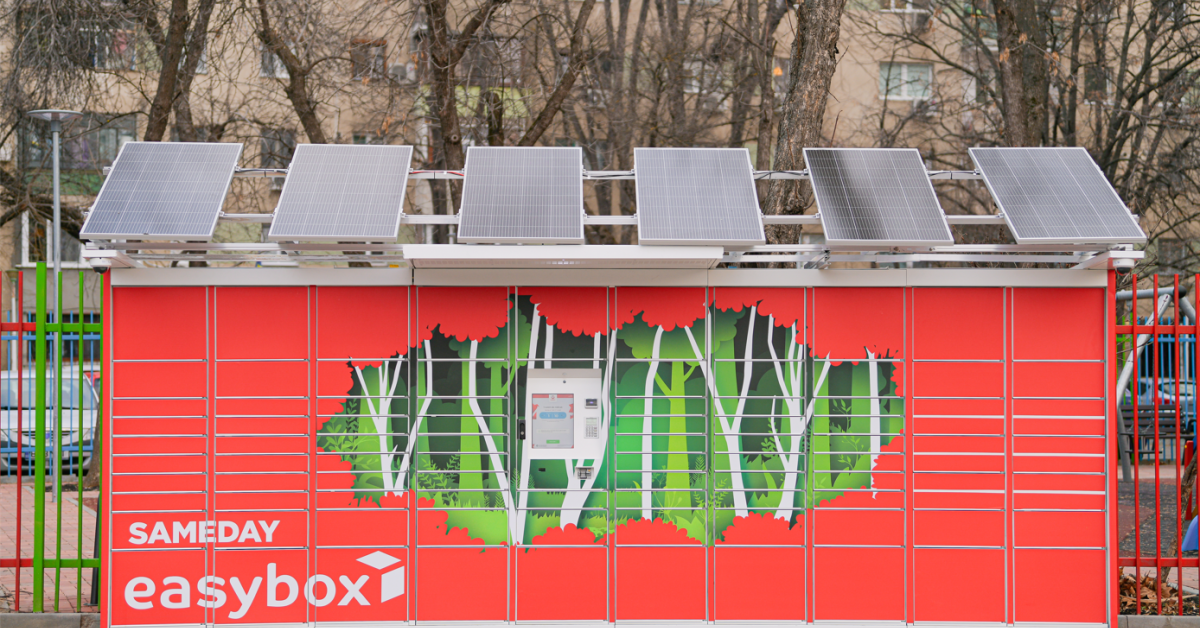Sameday extinde la nivel național rețeaua de easyboxuri independente energetic și își propune să atingă 0 emisii de carbon
