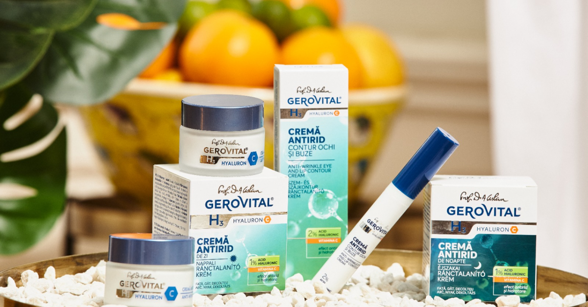 Farmec relansează gama Gerovital H3 Hyaluron C cu un nou concept grafic