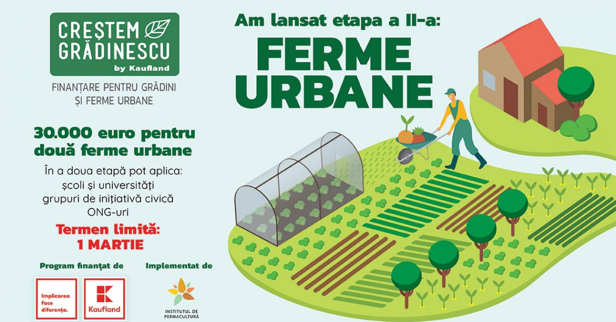 KAUFLAND continua programul de finantare „CRESTEM GRADINESCU”