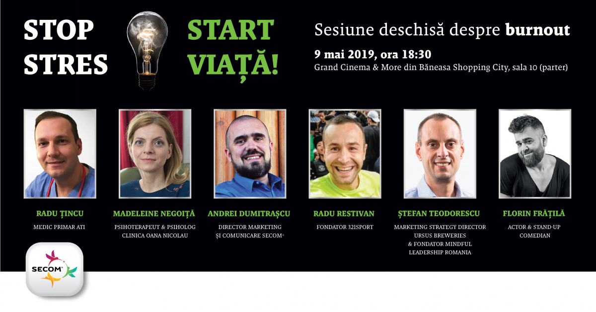 Secom organizeaza o conferinta educativa despre burnout, sindromul epuizarii profesionale 