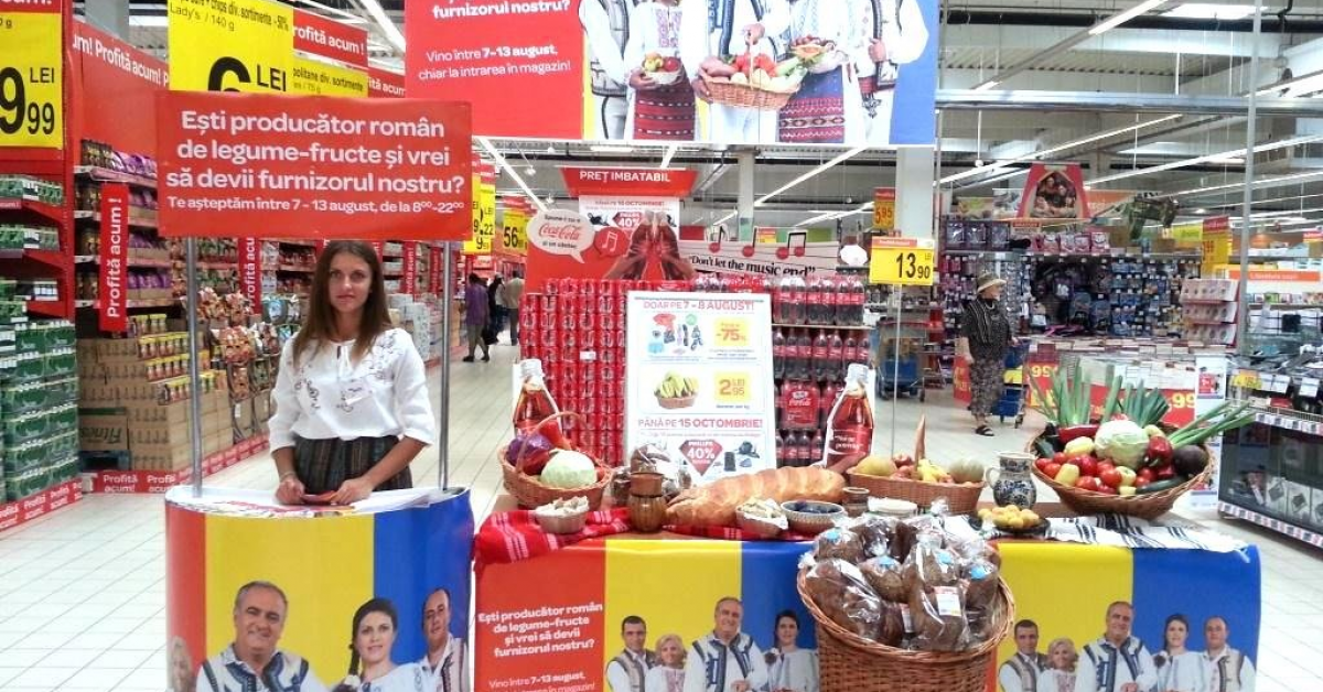 Peste 100 de producatori romani vor deveni furnizori Carrefour