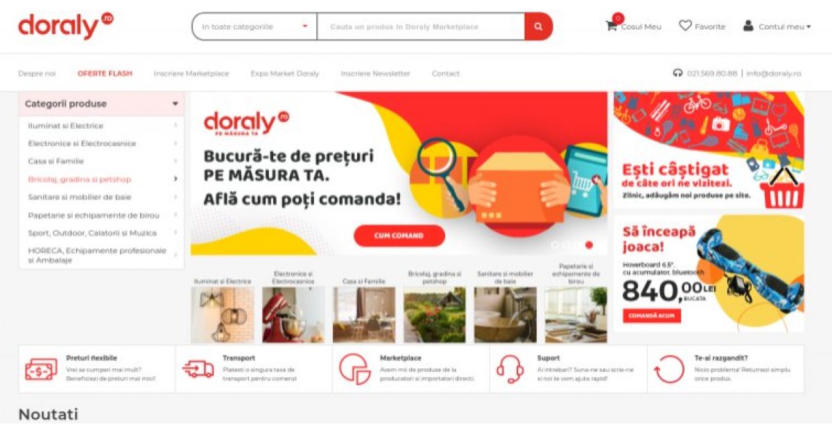 Expo Market Doraly are propria platforma de comenzi online