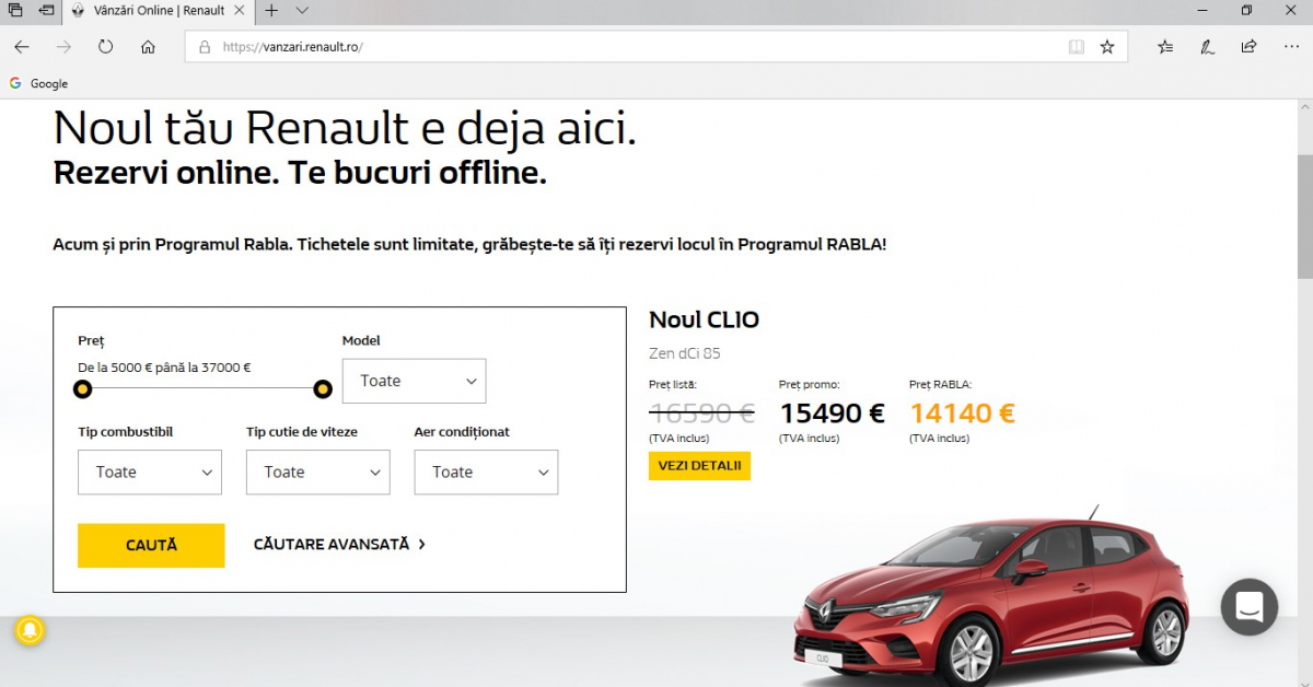 Groupe Renault oferă livrare la domiciliu și plata integrală online a mașinii alese