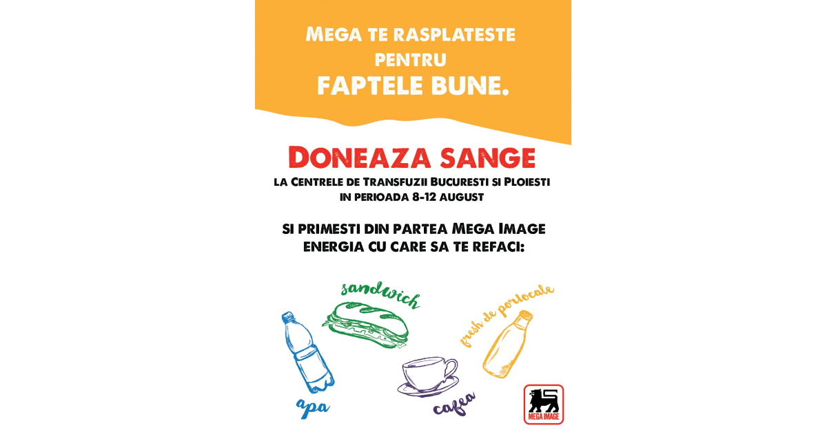Mega Image a rasplatit voluntarii care au donat sange