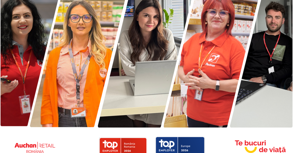Auchan România își consolidează statutul de Angajator de Top și în 2026