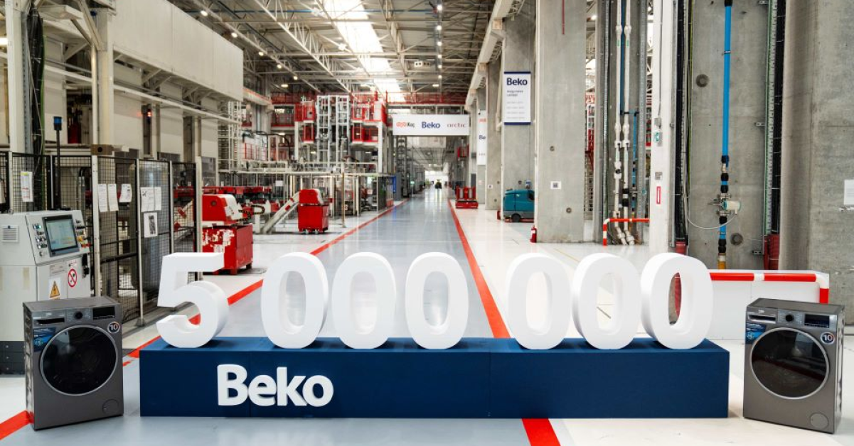 Beko sare de pragul de 5 milioane de mașini de spălat rufe produse în fabrica din Ulmi