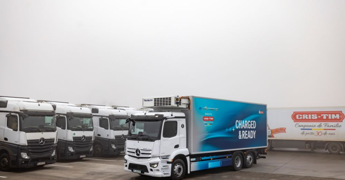 Grupul Cris-Tim va folosi un camion electric eActros 400 în distribuția produselor 