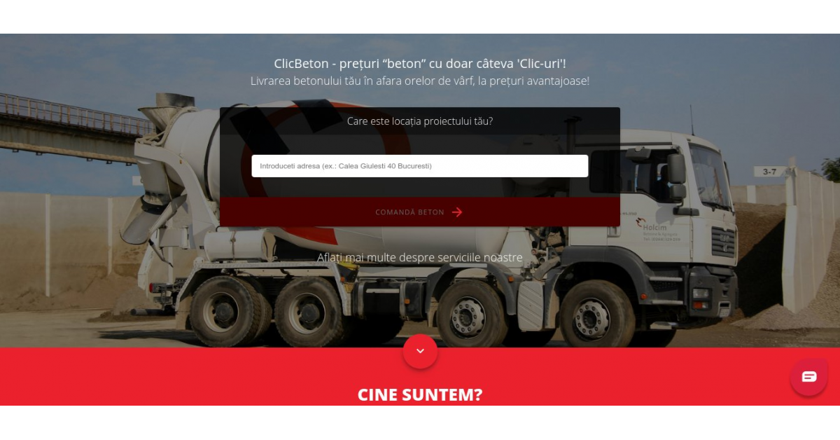 Holcim Romania lanseaza Clicbeton.ro