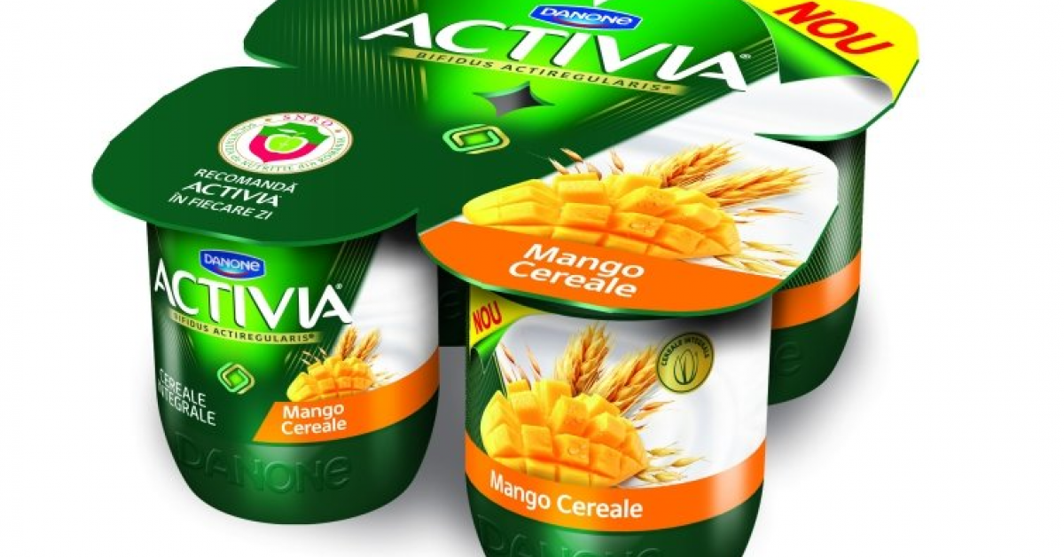 Danone lanseaza un nou sortiment de iaurt: Activia Mango Cereale