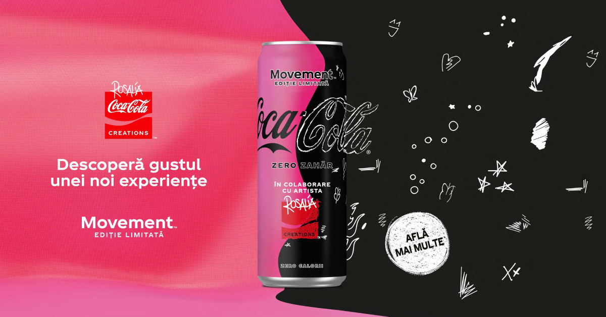Coca-Cola lansează ediția limitată Coke Creations împreună cu Rosalia, noua vedetă a muzicii pop-flamenco
