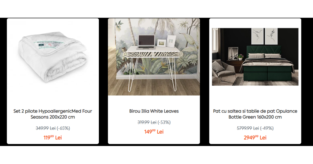 Vivre începe campania de Black Friday. Reduceri de până la 90% la mobilier și decorațiuni