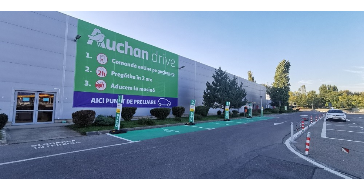 Cumpărături livrate direct la mașină în 2 ore: Auchan asigură serviciul Drive în 31 de hipermarketuri din țară