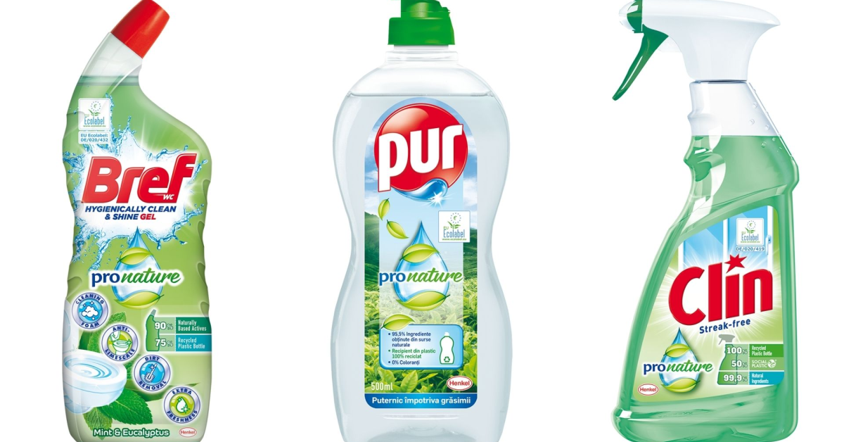 Henkel scoate pe piață gama de produse sustenabile Pro Nature pentru brandurile Bref, Clin, Pur și Somat