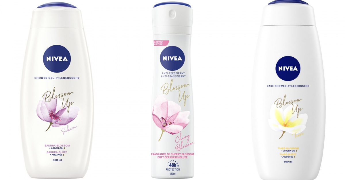 Nivea lansează ediția limitată de geluri de duș și antiperspirante Blossom Up