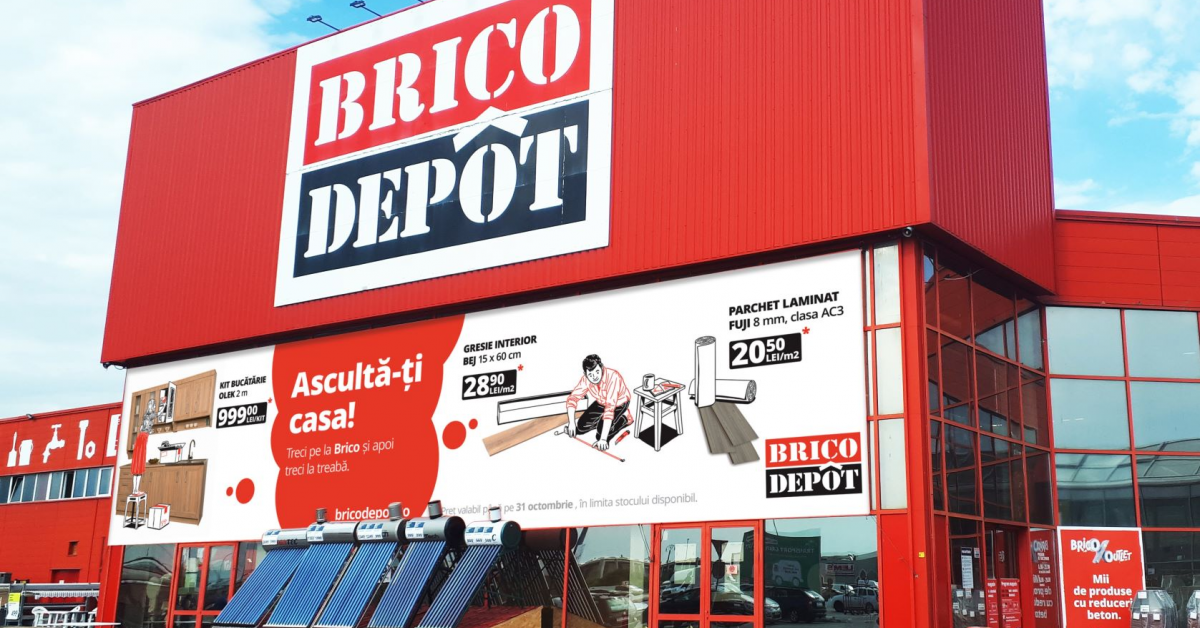 Brico Depot România, cifră de afaceri de 279 de milioane de lire în 2021, în creștere cu 15% comparativ cu anul anterior