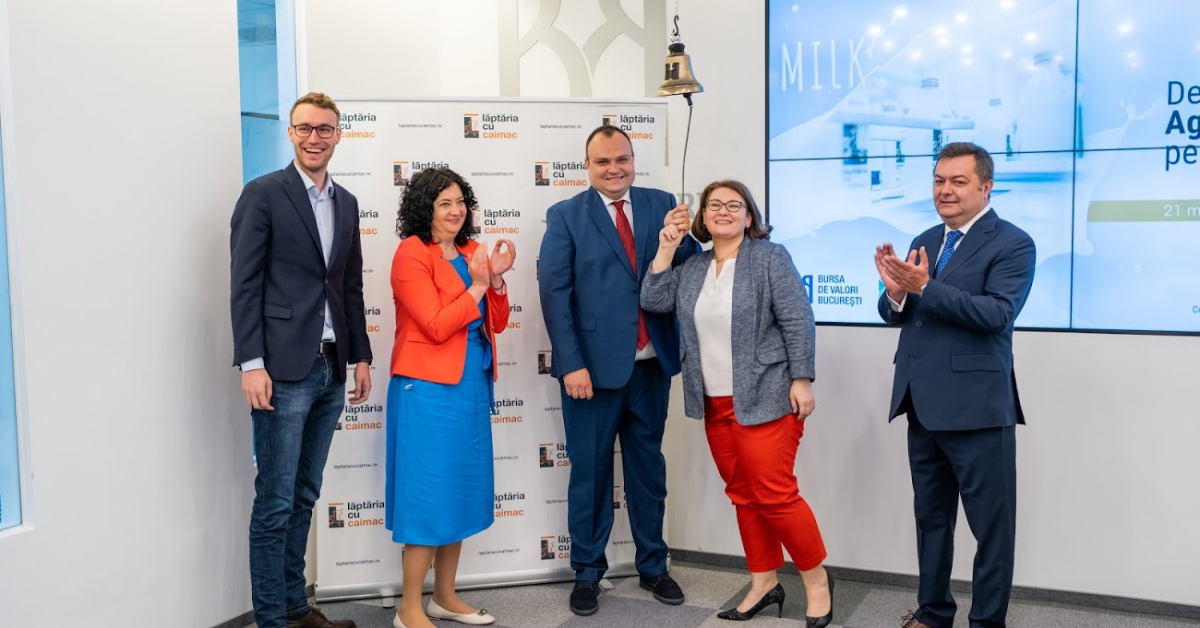 Lăptăria cu Caimac a ajuns la Bursa de Valori. Producătorul român s-a listat pe piața AeRo