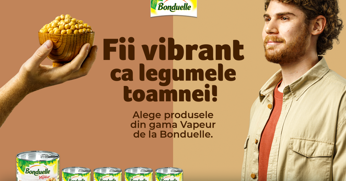 Prin gama Vapeur, Bonduelle își consolidează poziția de lider în segmentul legumelor în conservă și cea de principal promotor al tranziției către o dietă bazată pe alimente vegetale 