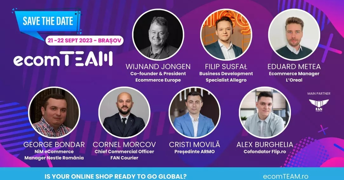 ecomTEAM 2023: Allegro, Ecommerce Europe și alți speakeri de top vin la eveniment