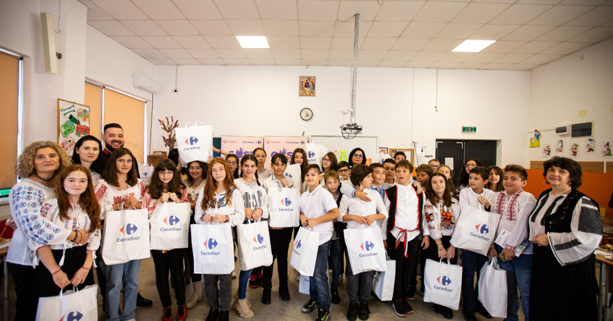 Carrefour demarează un nou program educațional în 7 școli din 5 orașe