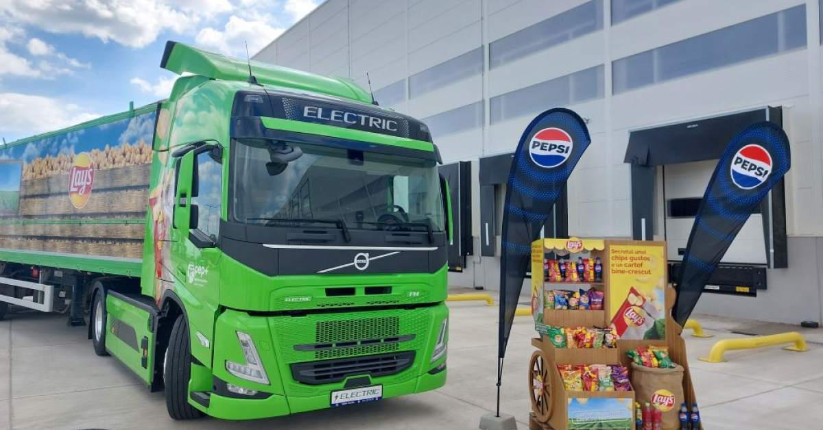 PepsiCo România achiziționează primul autocamion electric de la Volvo Trucks