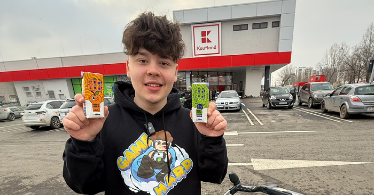Brandul de suc al unui YouTuber ajunge pe rafturile Kaufland: stocul a fost epuizat în 48 de ore