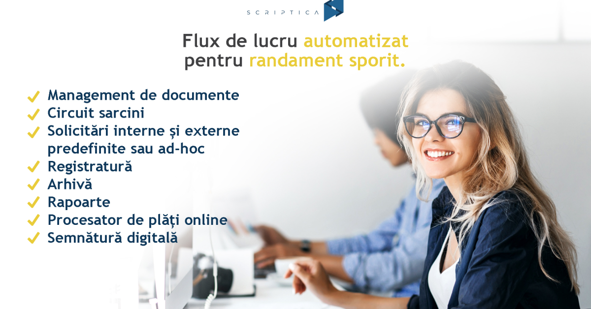 Aplicația Scriptica, la 6 luni de la lansare: cereri concediu, referate sau aprobări achiziții cu câteva click-uri, implementate la cererea clienților