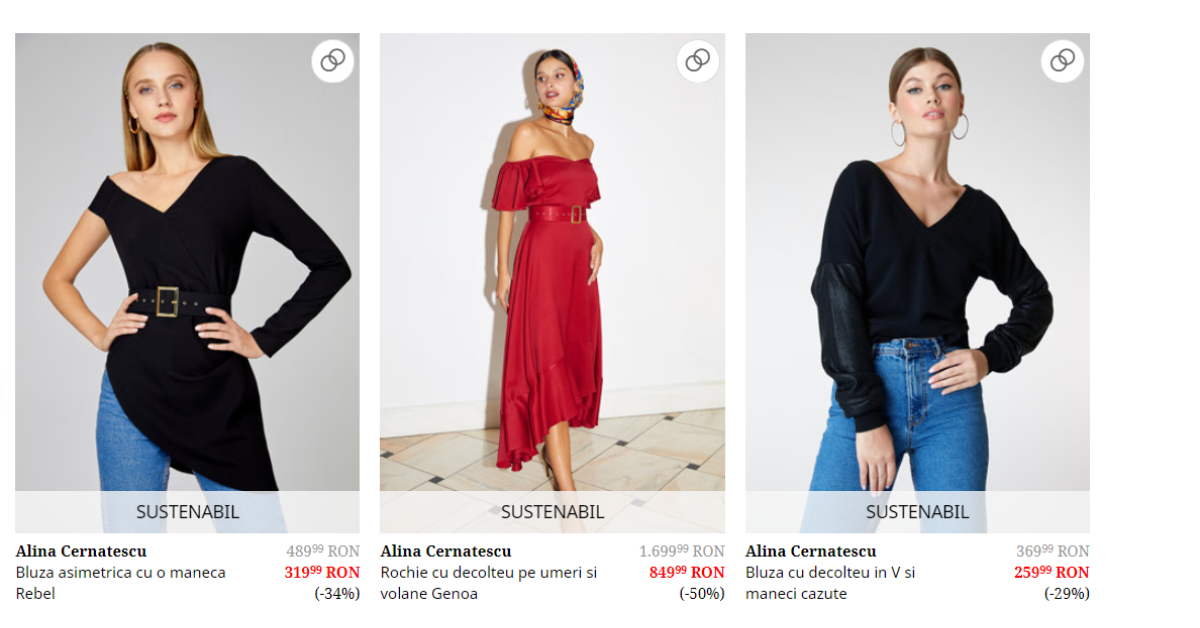 Designerii români oferă articole vestimentare la preț redus de Black Friday. Reduceri la rochii, bluze și topuri