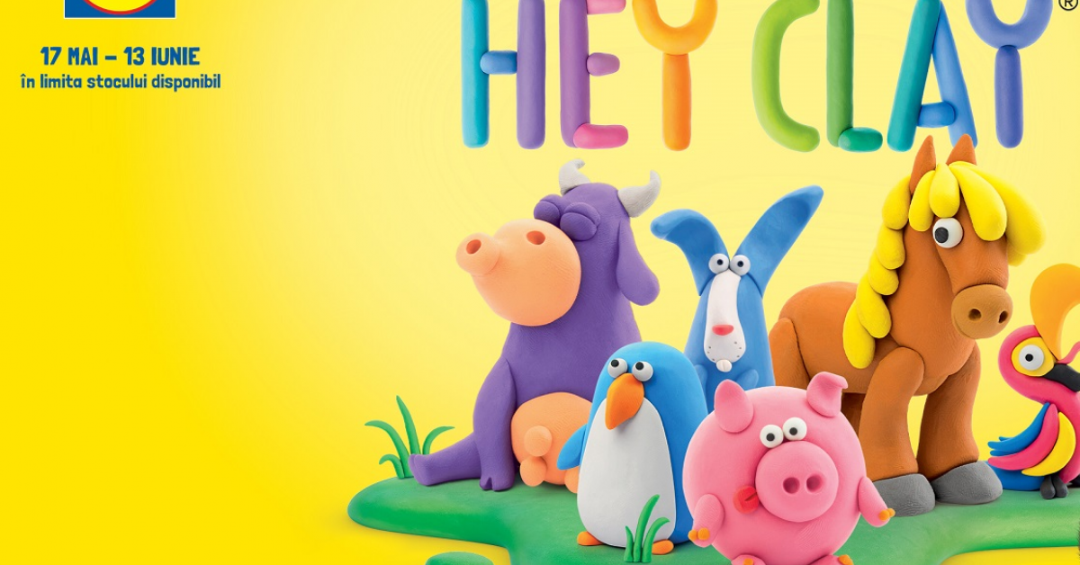 Lidl România aduce în premieră, în toate magazinele, colecția de plastilină Hey Clay