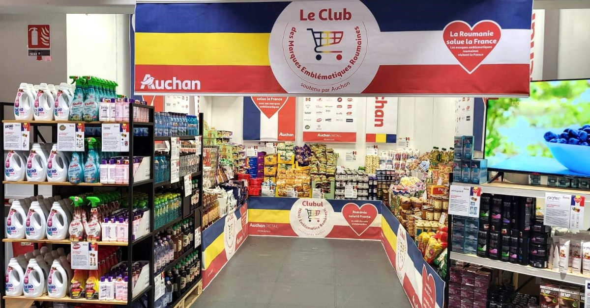 Produsele românești au ajuns la Paris: 45 de branduri au fost listate pe rafturile Auchan din Franța, cu ocazia Jocurilor Olimpice