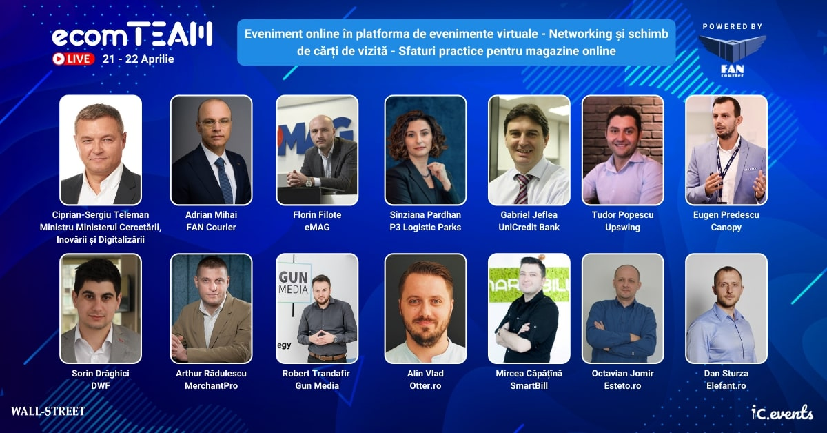 Ultimele zile de înscrieri la ecomTEAM 2021: peste 20 de speakeri confirmați și 5 workshop-uri gratuite pentru eCommerce