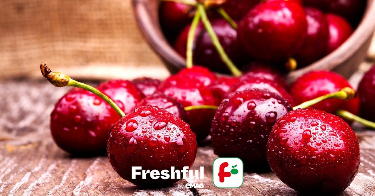 Freshful by eMAG: Românii au cumpărat peste 8.500 de kilograme de cireșe în acest sezon  