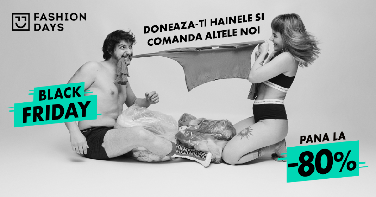 Black Friday 2020 la Fashion Days începe pe 11 noiembrie. Reduceri de până la 80% la fashion în valoare de 200 milioane lei 
