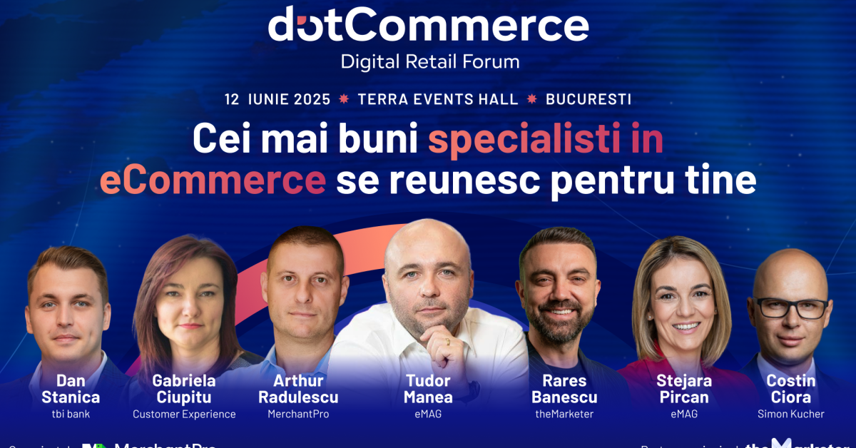 De la AI și automatizare, la CX, Gen Z și loializare - descoperă ce subiecte vor fi abordate la dotCommerce by MerchantPro