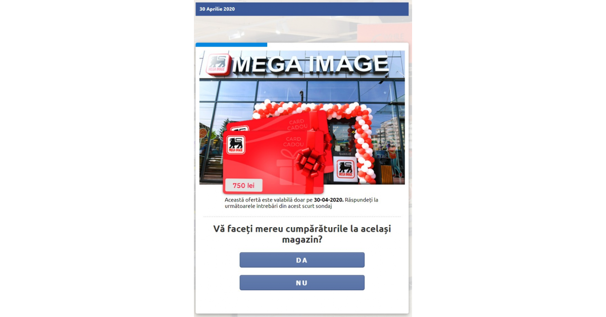 CERT-RO avertizează: Revin campaniile cu vouchere false de cumpărături, fiind vizate Mega Image și Profi