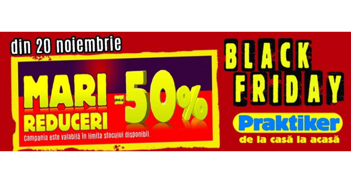 Praktiker se pregateste de reduceri pentru Black Friday