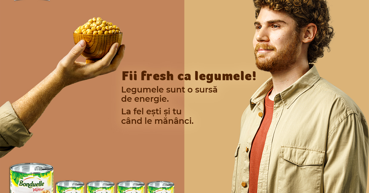 Bonduelle te provoacă să „Fii fresh ca legumele!” într-o campanie de refacere a reputației legumelor