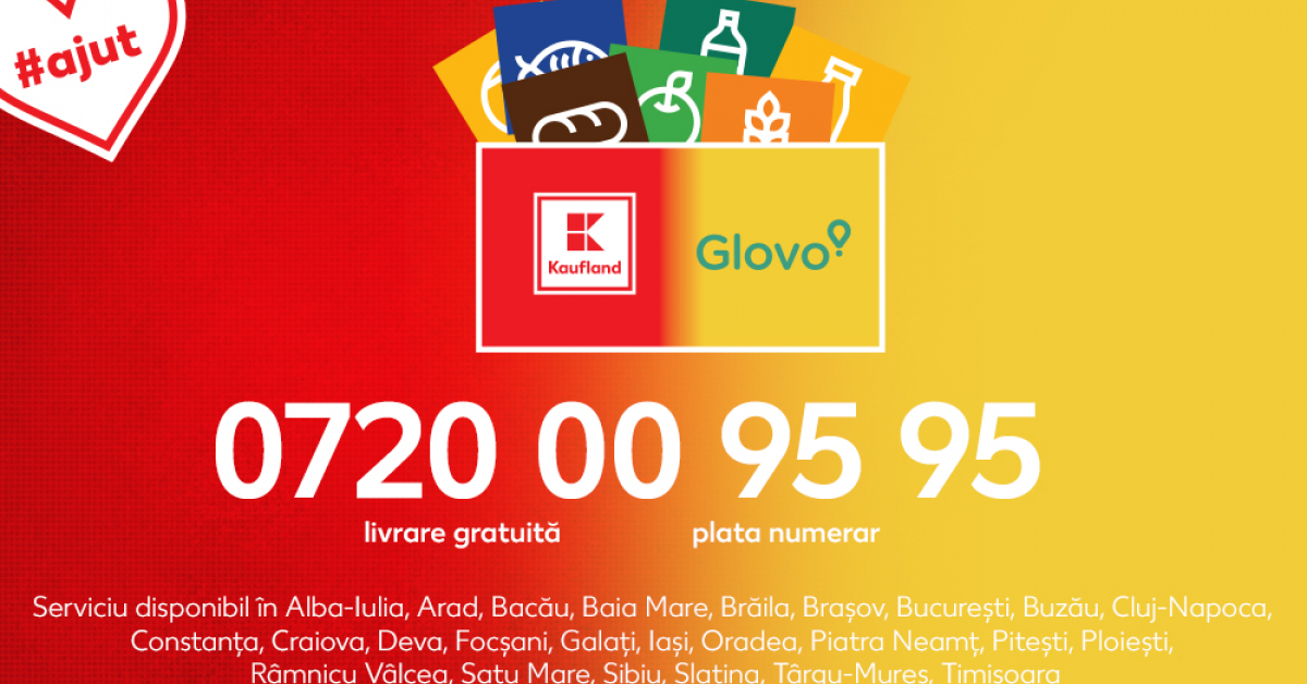 Kaufland extinde serviciul de livrare la domiciliu prin Glovo în 11 orașe noi