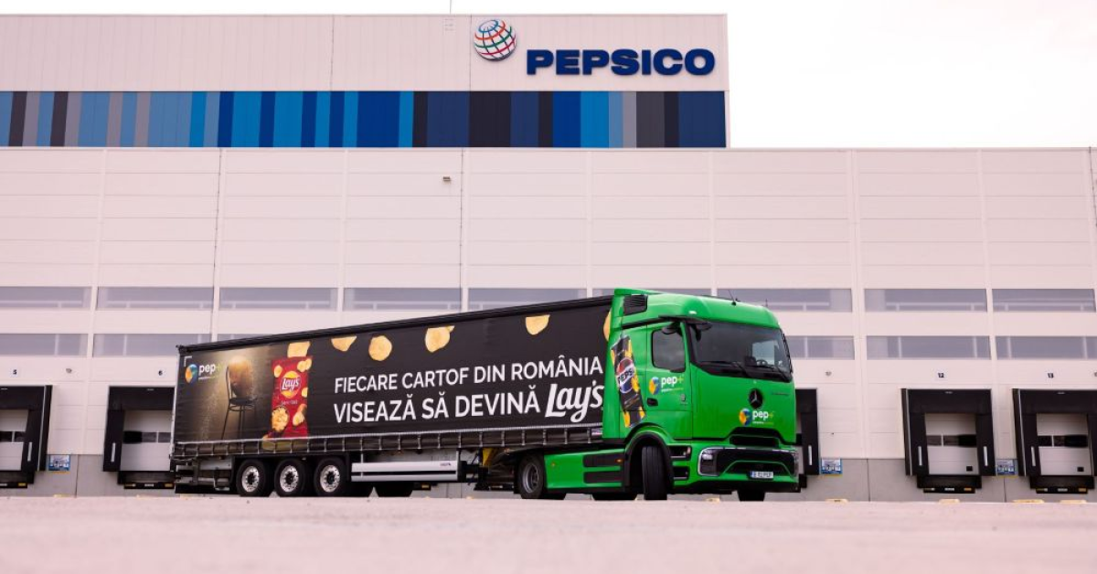 PepsiCo face un pas înainte și integrează camionul electric Mercedes-Benz eActros 600
