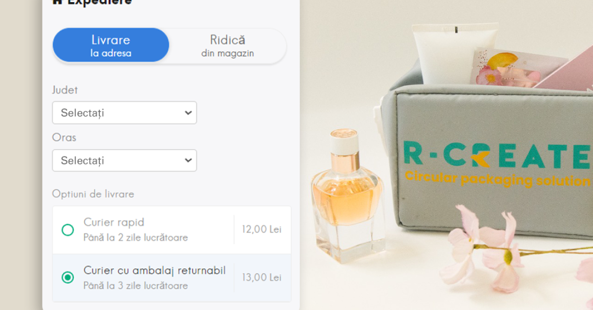 R-CREATE oferă închiriere gratuită a ambalajelor reutilizabile destinate comerțului online